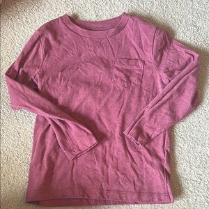 Red Long Sleeve Shirt with Pocket